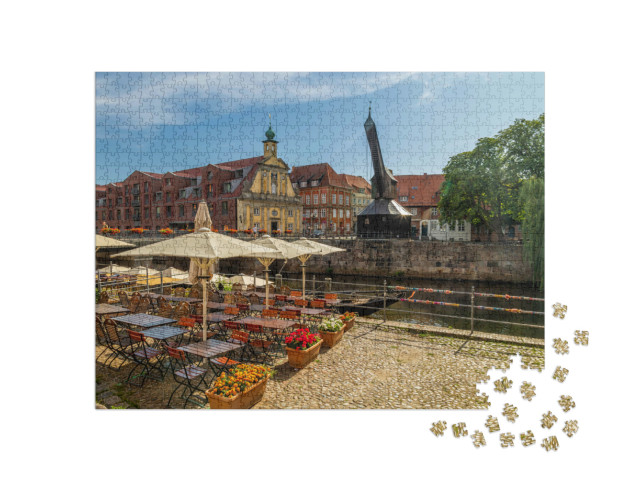 Puzzle 1000 Teile „Alter Kran in Lüneburg, Deutschland“