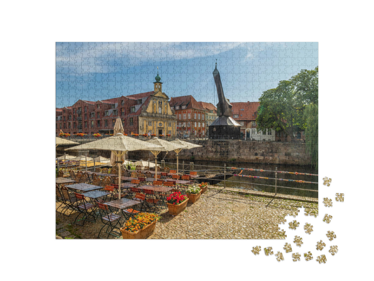 Puzzle 1000 Teile „Alter Kran in Lüneburg, Deutschland“