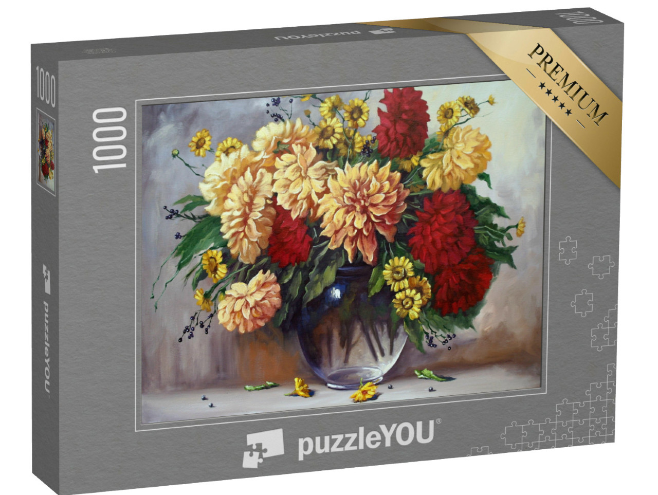 Puzzle 1000 Teile „Ölgemälde: Stillleben, Blumen“