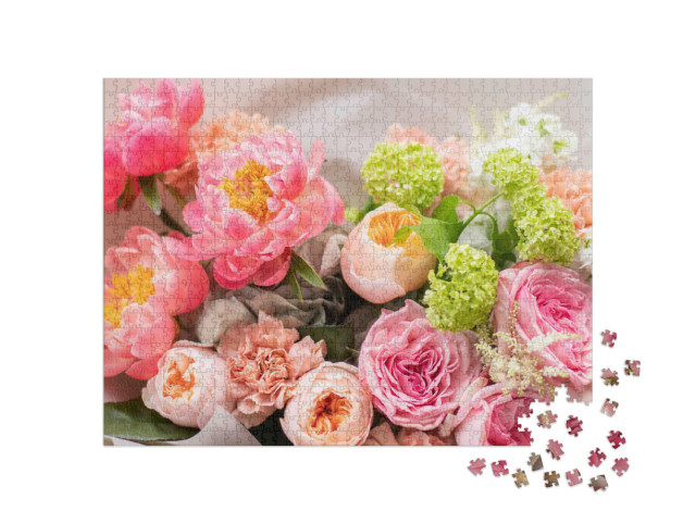 Puzzle 1000 Teile „Ein Strauß gemischter Blumen“