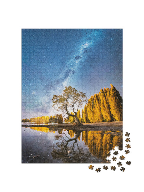 Puzzle 1000 Teile „Milchstraße über dem Wanaka-Baum“