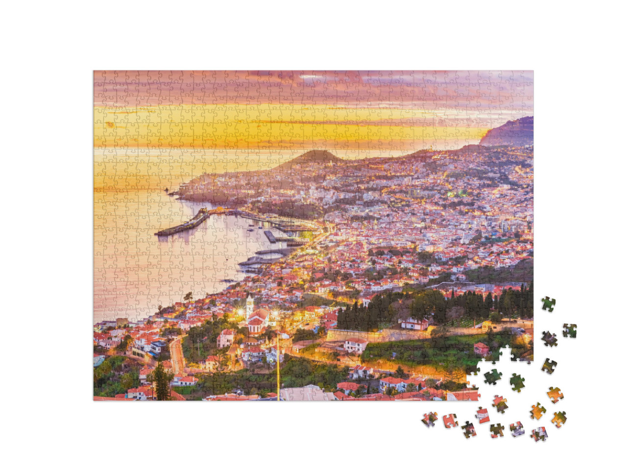 Puzzle 1000 Teile „Panoramablick über Funchal, Madeira, Portugal“