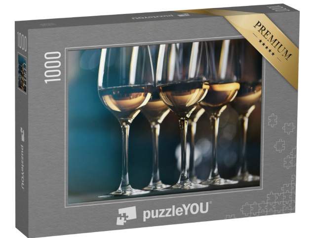 Puzzle 1000 Teile „Gläser mit Weißwein  “