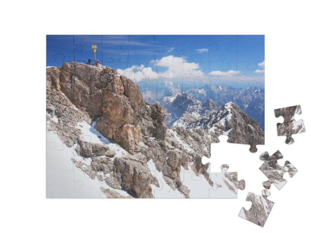 Puzzle 48 Teile „Zugspitze, der höchste Gipfel in den deutschen Alpen“