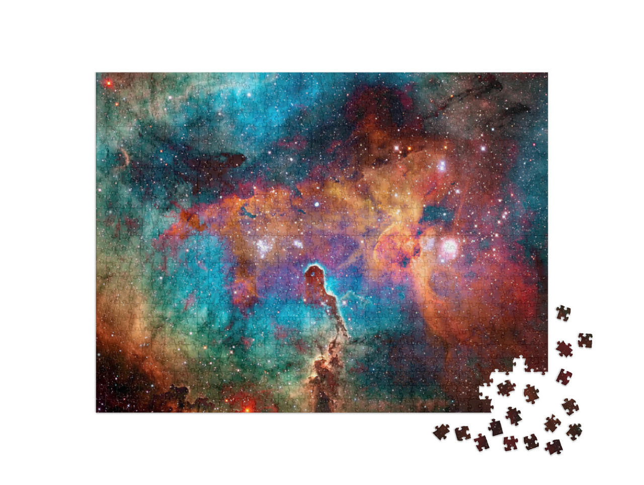 Puzzle 1000 Teile „Das Universum mit seinen Farben“