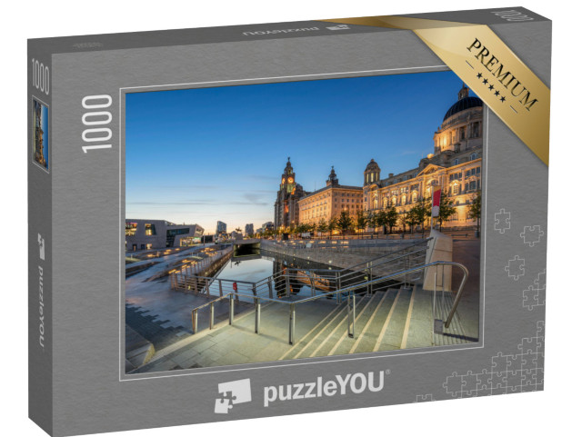 Puzzle 1000 Teile „Die drei Grazien an der Pier Head-Wasserfront in Liverpool“