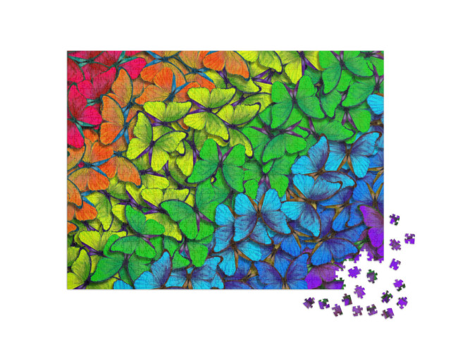 Puzzle 1000 Teile „Farben des Regenbogens als Muster“