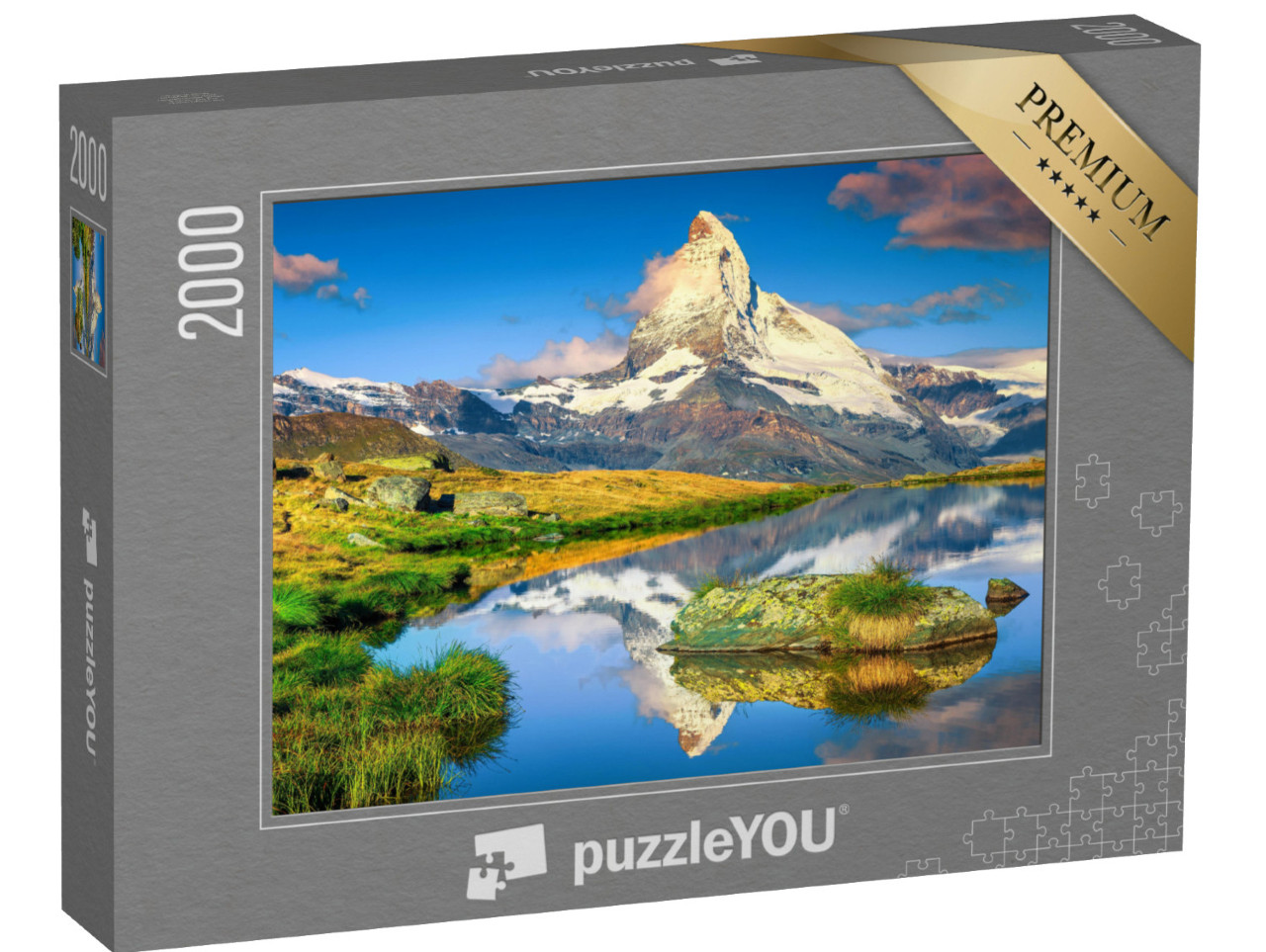 Puzzle 2000 Teile „Spektakuläres Matterhorn und herrlicher Stellisee, Zermatt, Schweiz“
