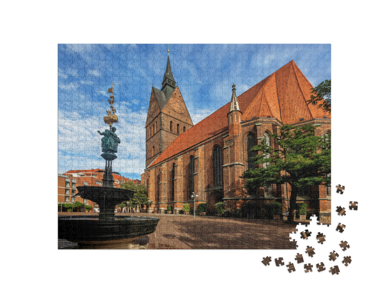 Puzzle 1000 Teile „Marktkirche in Hannover, Niedersachsen, Deutschland“