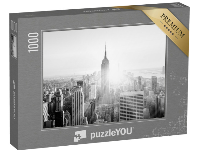 Puzzle 1000 Teile „New York City: Manhattan mit beleuchtetem Empire State Building“