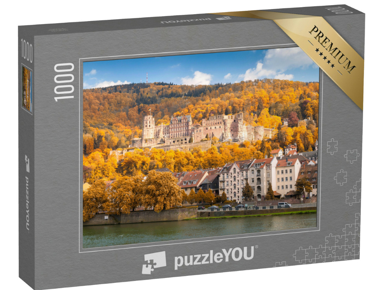 Puzzle 1000 Teile „Die Ruine des Heidelberger Schlosses, Deutschland“