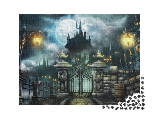 Puzzle 2000 Teile „ Halloween-Schloss“