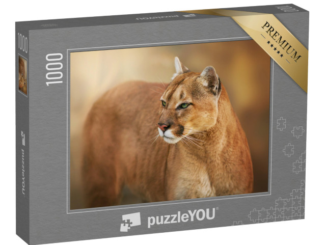 Puzzle 1000 Teile „Puma mit grünen Augen“