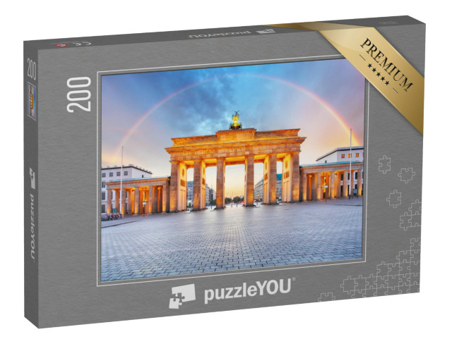 Puzzle 200 Teile „Das Brandenburger Tor mit Regenbogen“