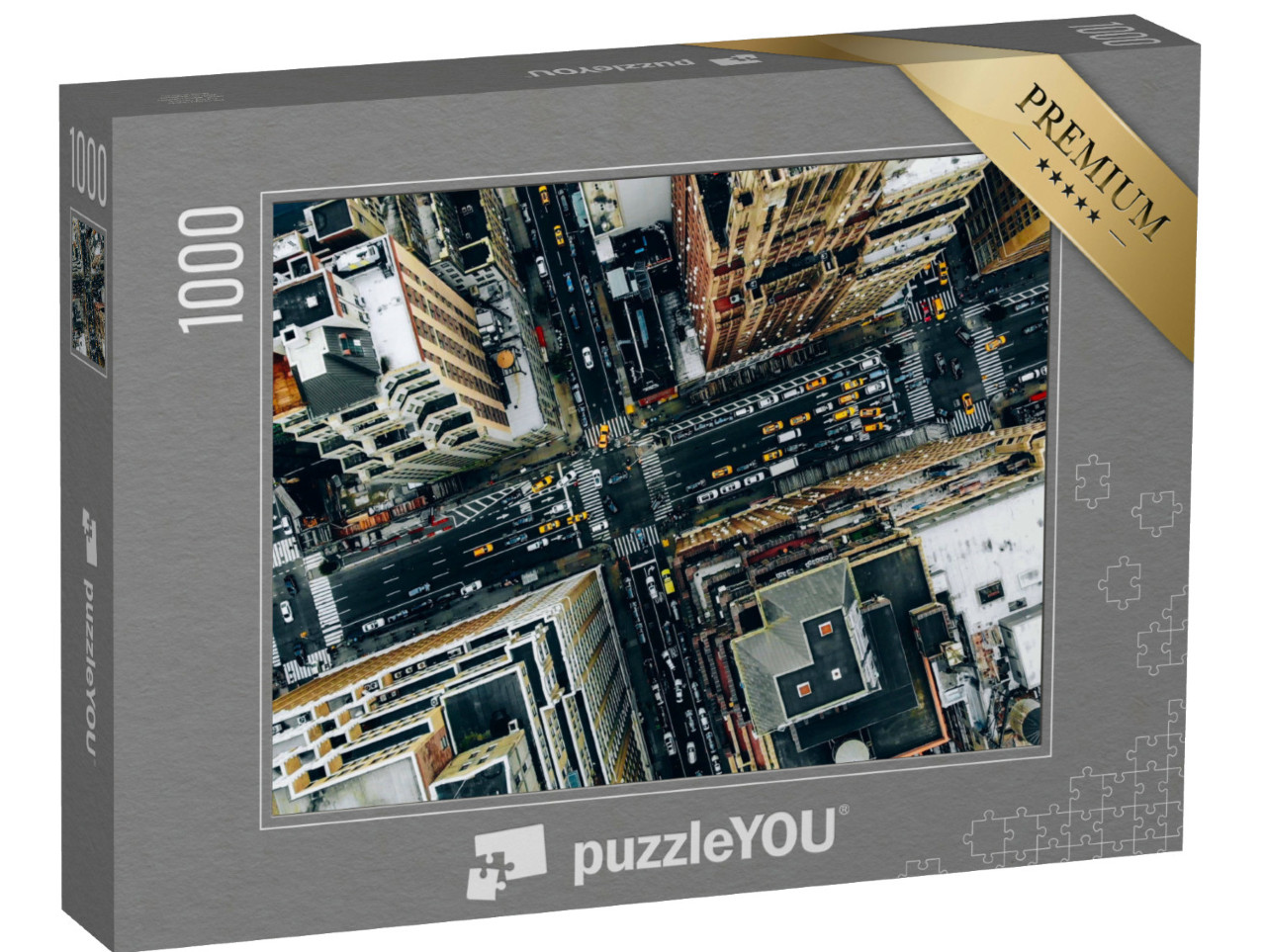 Puzzle 1000 Teile „Vogelperspektive: New York Downtown“