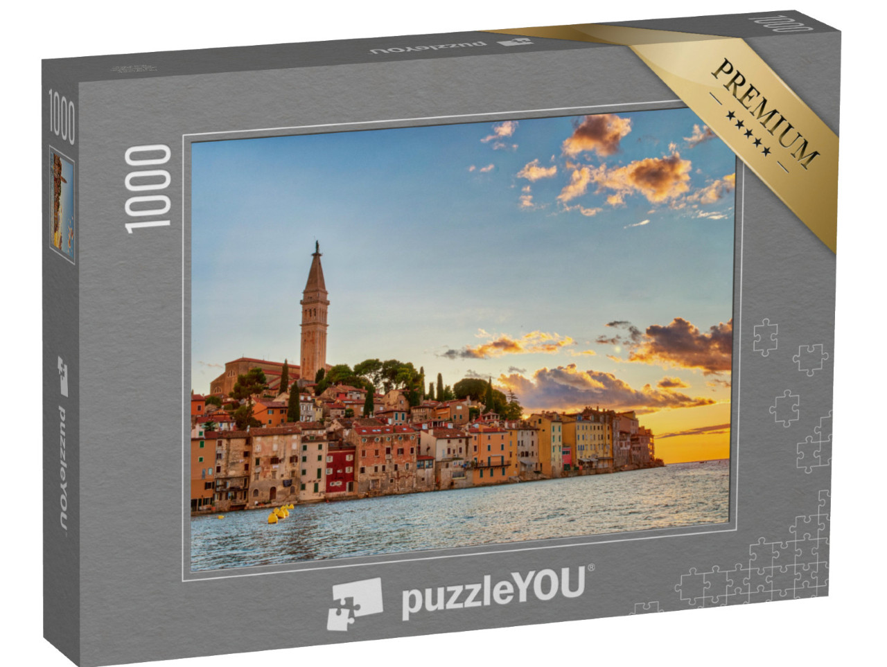 Puzzle 1000 Teile „Altstadt von Rovinj, Kroatien“