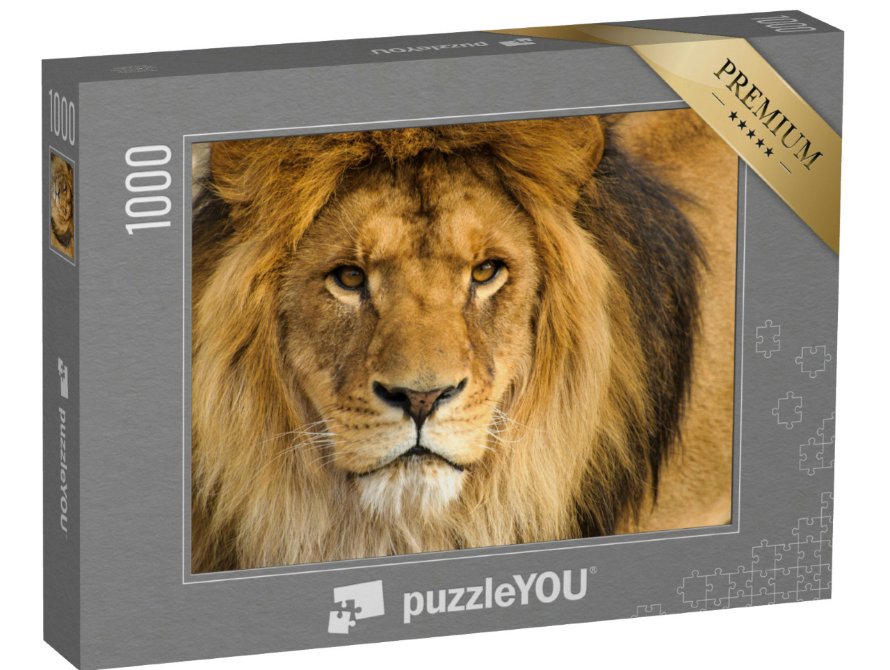 Puzzle 1000 Teile „Portrait eines männlichen Löwen“