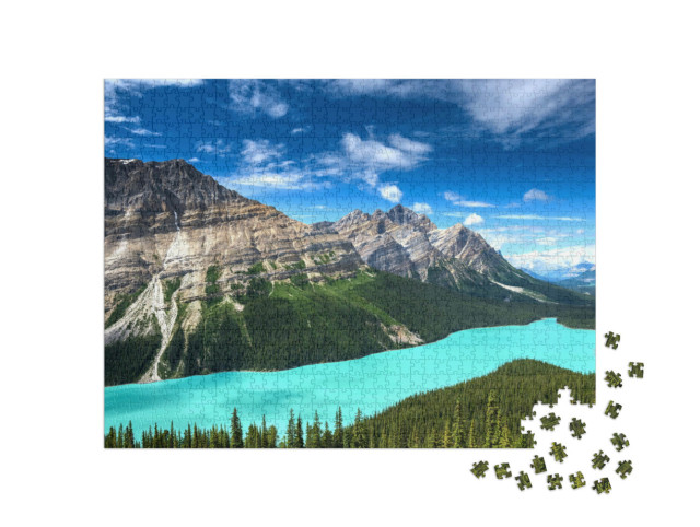 Puzzle 1000 Teile „Atemberaubender Peyto Lake im Banff National Park, Kanada“