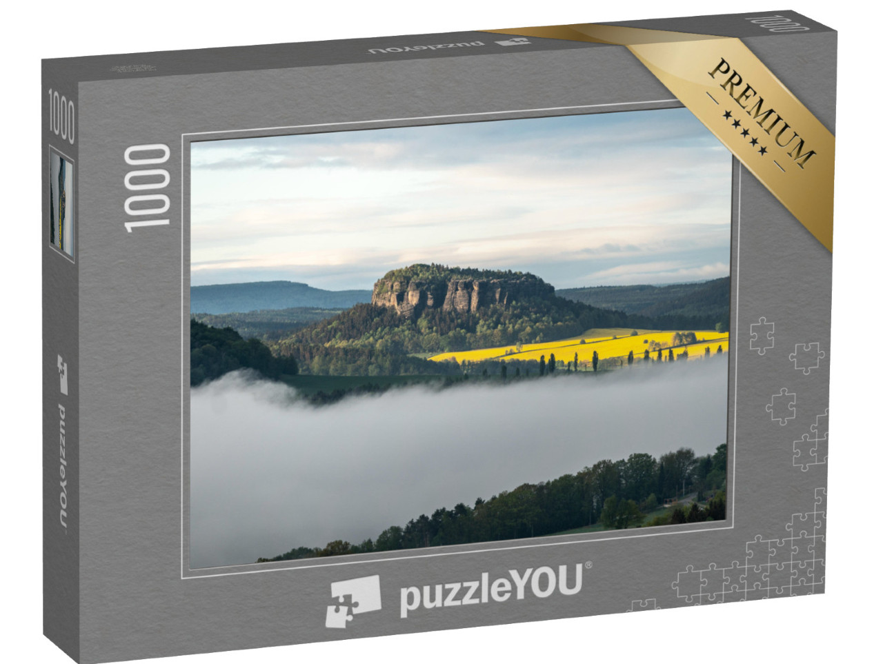 Puzzle 1000 Teile „Sächsische Schweiz zur Morgenstunde, Sachsen, Deutschland“