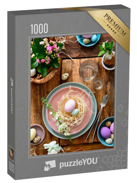 Puzzle 1000 Teile „Liebevoll dekorierter Ostertisch“