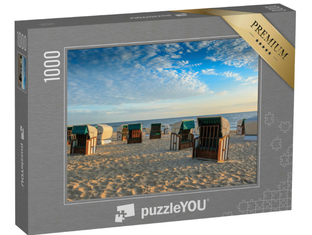 Puzzle 1000 Teile „Strandkörbe am Strand der Insel Usedom, Deutschland“