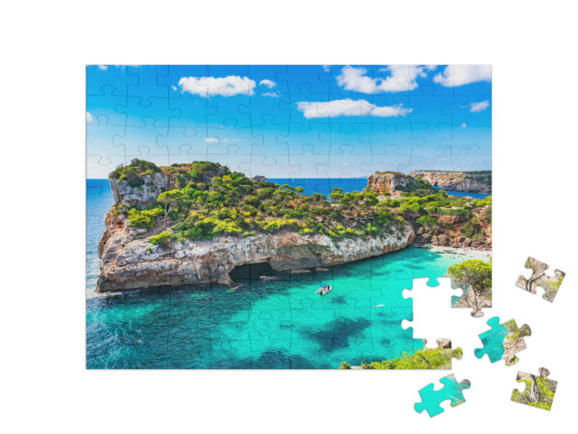 Puzzle 100 Teile „Strand von Mallorca, Spanien, Mittelmeer“