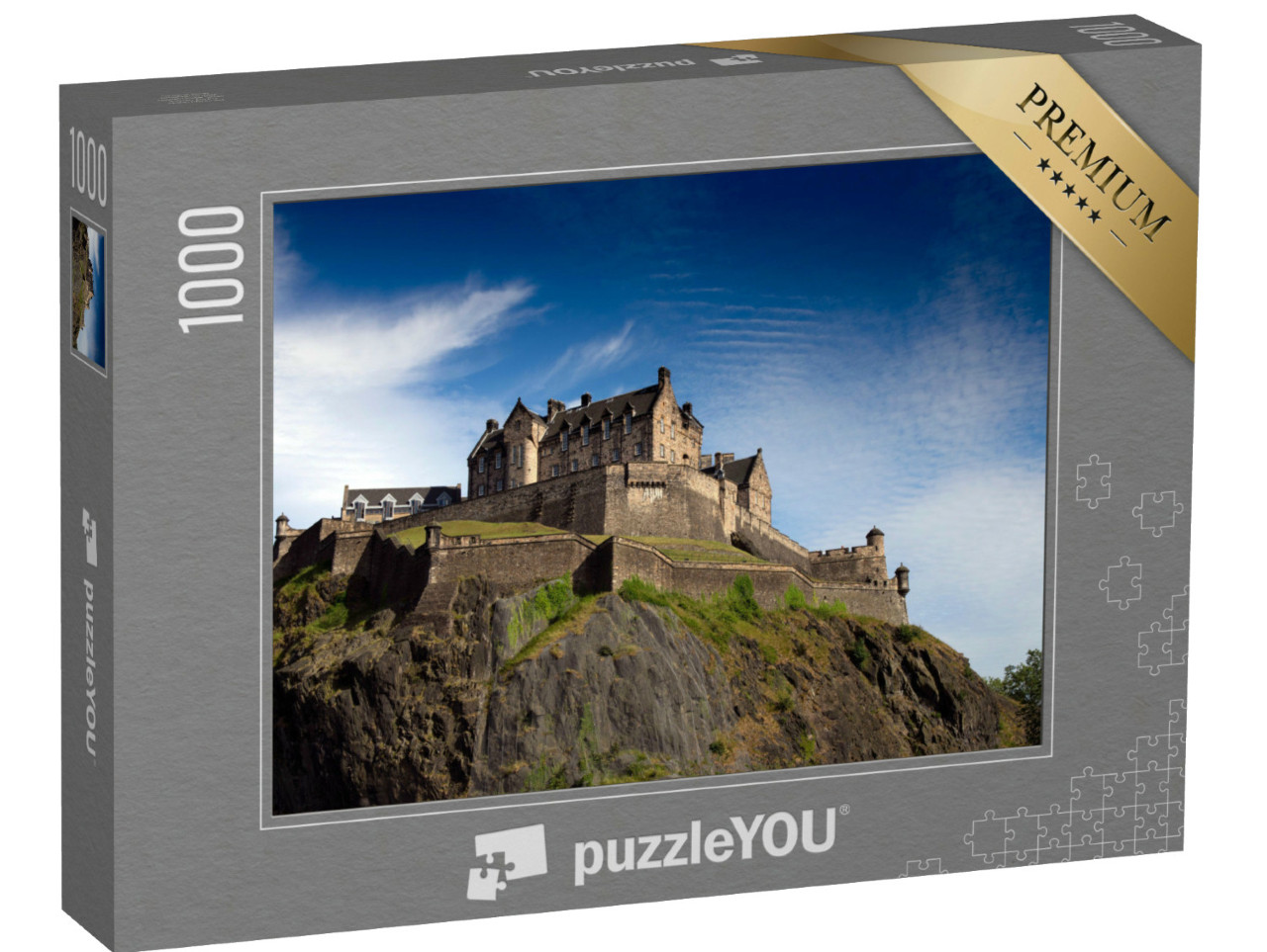 Puzzle 1000 Teile „Edinburgh Castle an einem sonnigen Tag“