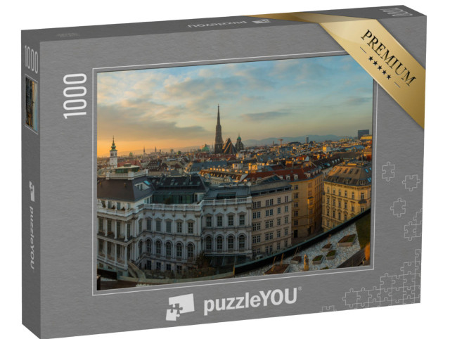 Puzzle 1000 Teile „Wien im Sonnenuntergang, Österreich“
