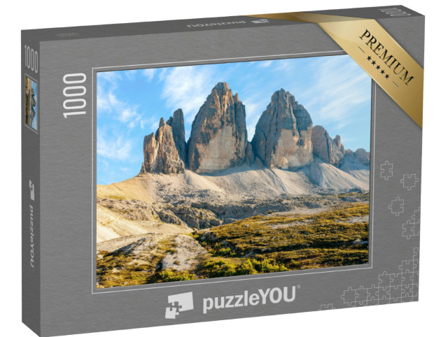 Puzzle 1000 Teile „Die Drei Zinnen am Abend, Dolomiten, Südtirol“