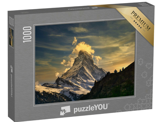 Puzzle 1000 Teile „Schöner Sonnenuntergang am Matterhorn, Zermatt, Schweiz“