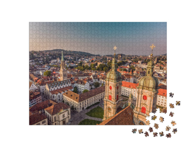 Puzzle 1000 Teile „Wunderschöner Blick über St. Gallen, Schweiz“
