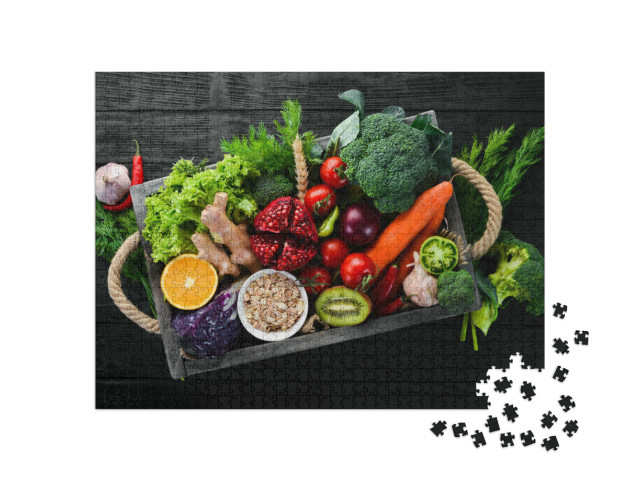 Puzzle 1000 Teile „Frisches Obst und Gemüse“