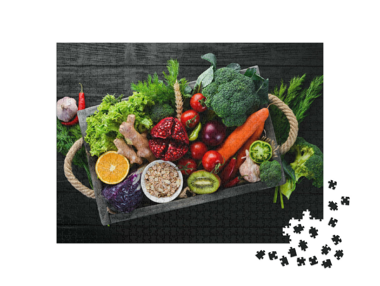 Puzzle 1000 Teile „Frisches Obst und Gemüse“