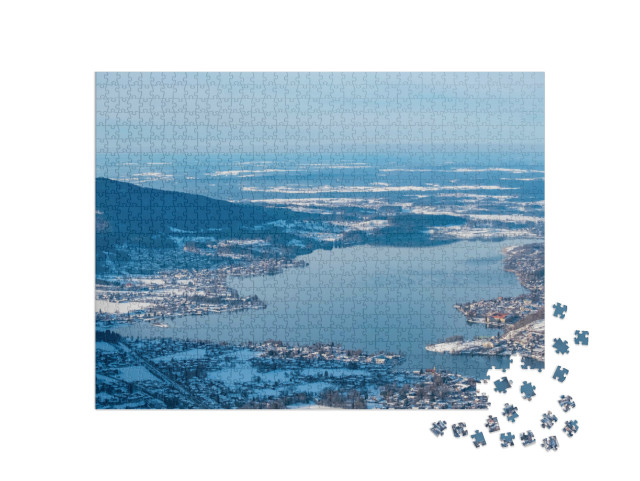 Puzzle 1000 Teile „Blick auf den Tegernsee, Deutschland“