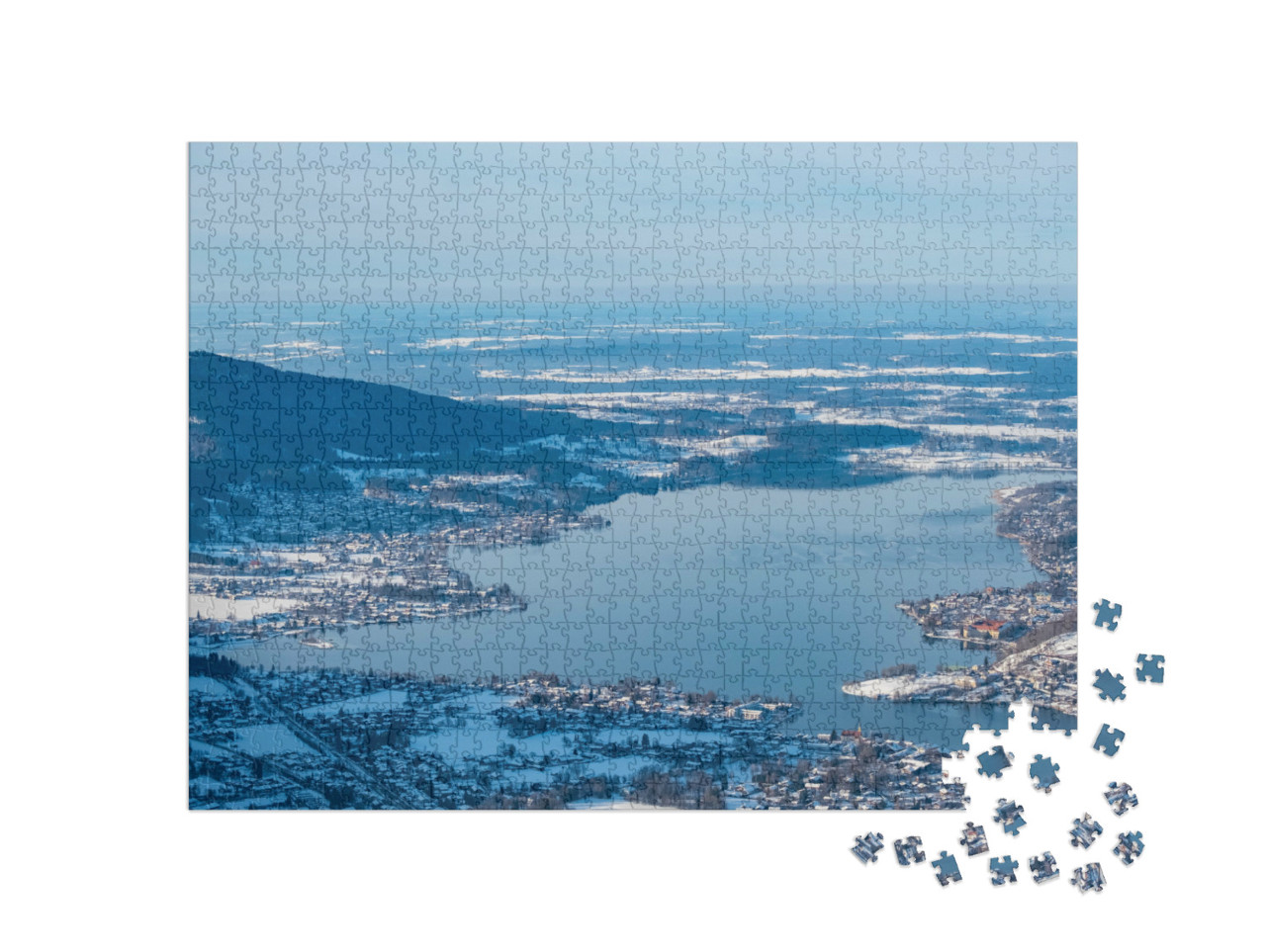 Puzzle 1000 Teile „Blick auf den Tegernsee, Deutschland“