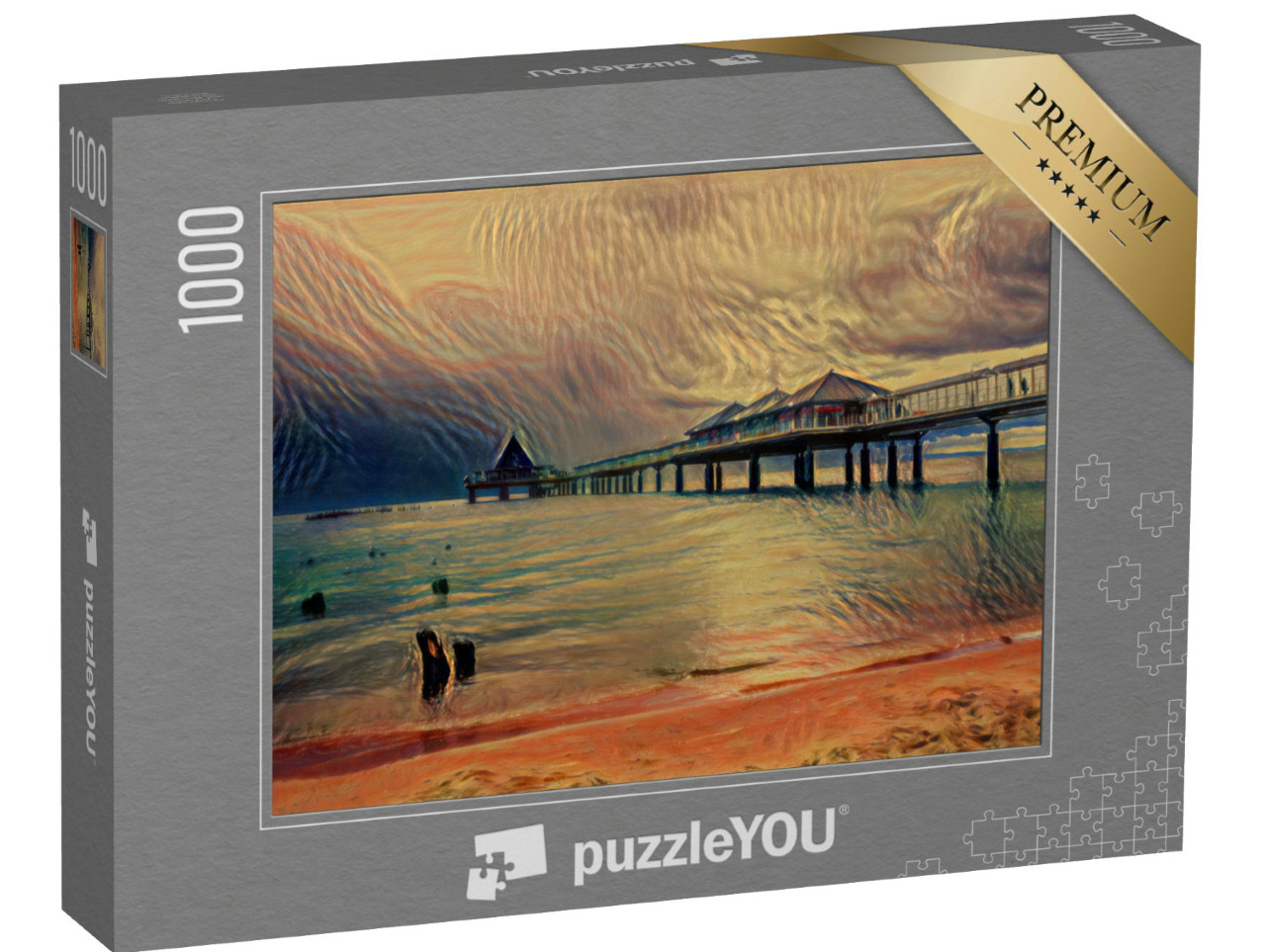 Puzzle 1000 Teile „im Stil von Edvard Munch, Der Schrei - Insel Usedom - Puzzle-Kollektion Künstler & Gemälde“
