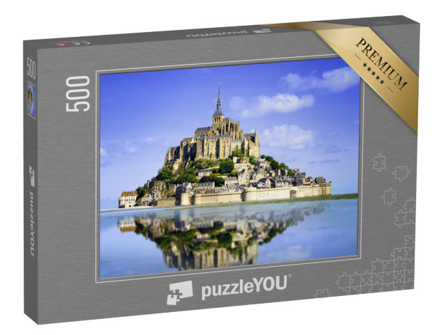 Puzzle 500 Teile „Die Insel Mont saint Michel, Normandie, Frankreich“