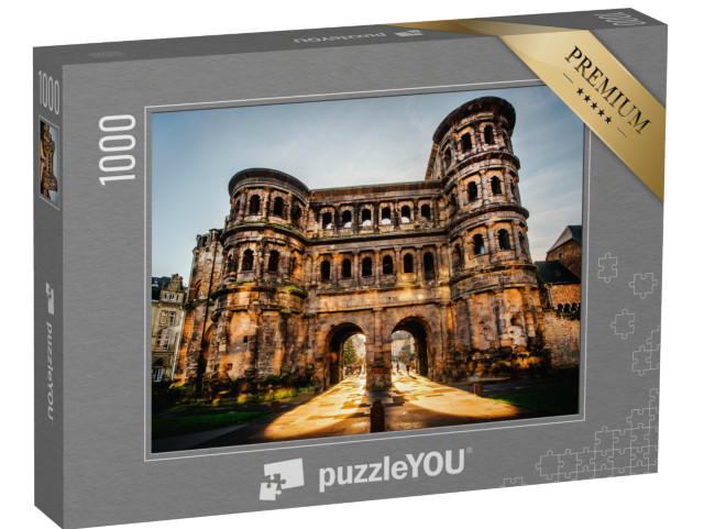 Puzzle 1000 Teile „Die Porta Nigra in der Stadt Trier, Deutschland, UNESCO-Weltkulturerbe“