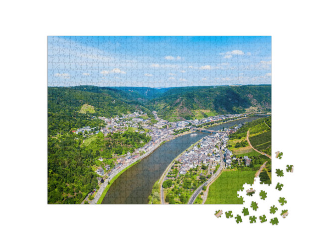 Puzzle 1000 Teile „Malerische Stadt Cochem im Moseltal, Deutschland“