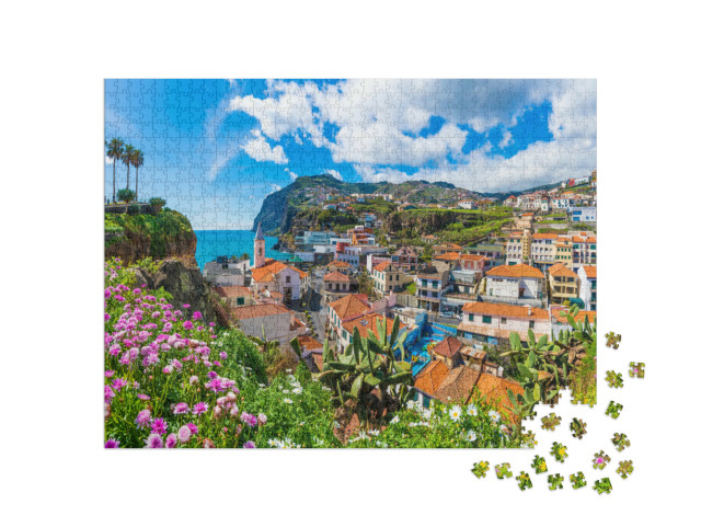 Puzzle 1000 Teile „Panorama von Camara de Lobos, Madeira, Portugal“