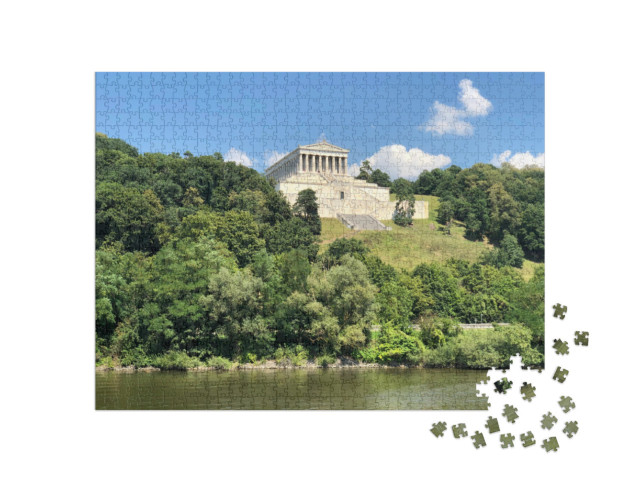Puzzle 1000 Teile „Walhalla: Ruhmeshalle oberhalb der Donau, Regensburg“