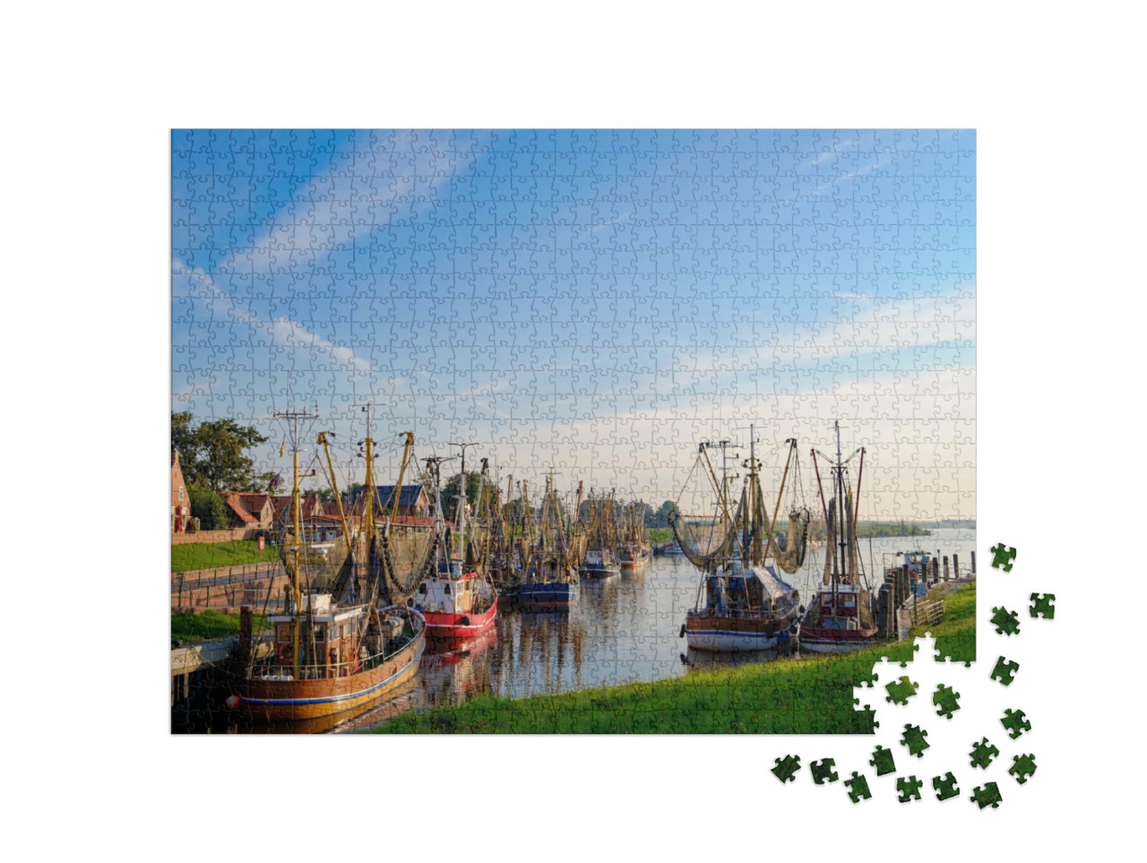 Puzzle 1000 Teile „Hafen von Greetsiel, Deutschland“