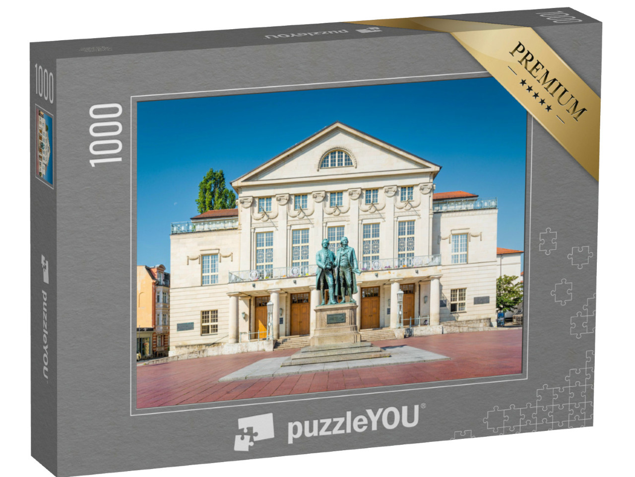 Puzzle 1000 Teile „Goethe-Schiller-Denkmal in Weimar, Thüringen“