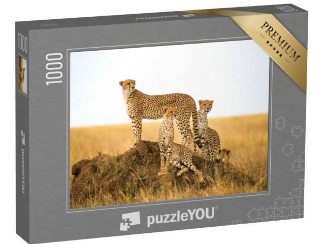 Puzzle 1000 Teile „Geparden im Serengeti-Nationalpark, Tansania“