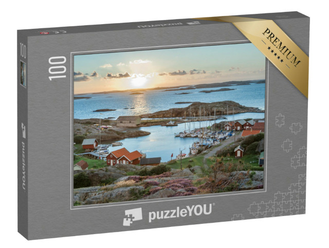 Puzzle 100 Teile „Fischereihafen der schwedischen Schären, Insel Ramsoe“