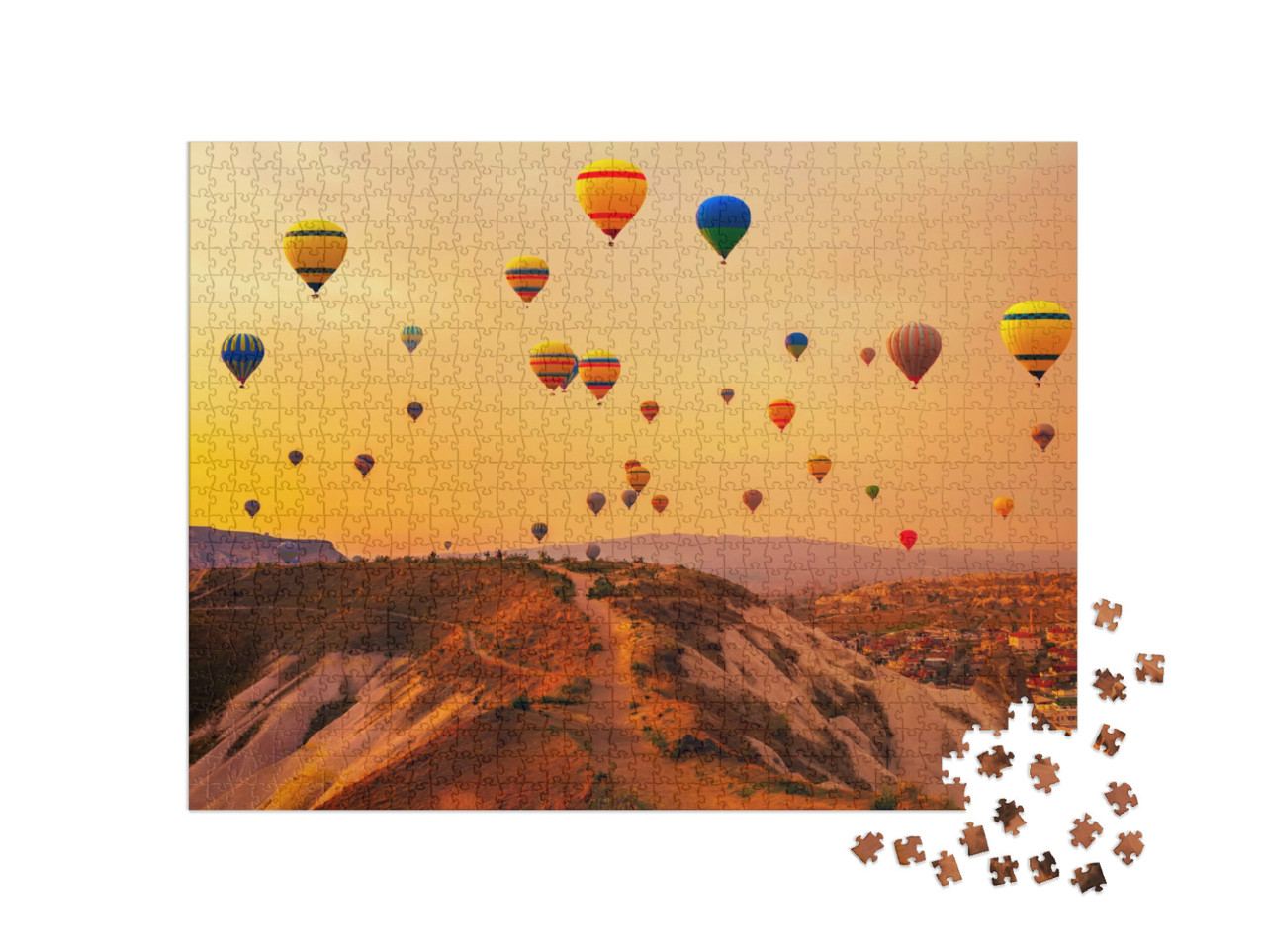Puzzle 1000 Teile „Heißluftballons über der Türkei“