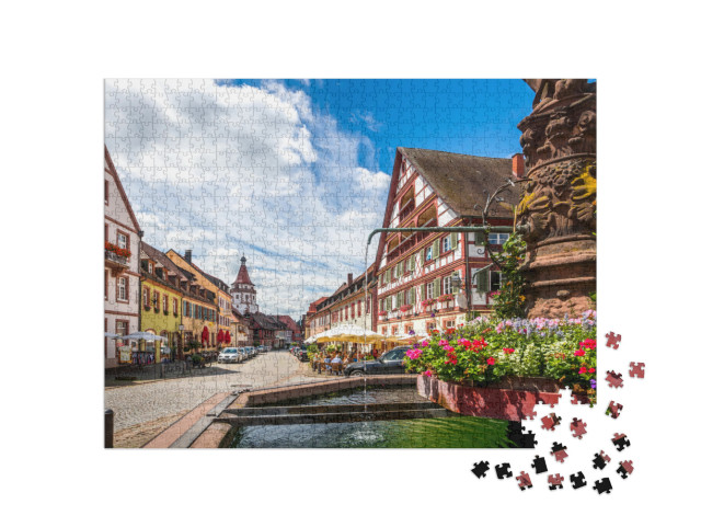 Puzzle 1000 Teile „Malerische Altstadt von Gengenbach im Schwarzwald“