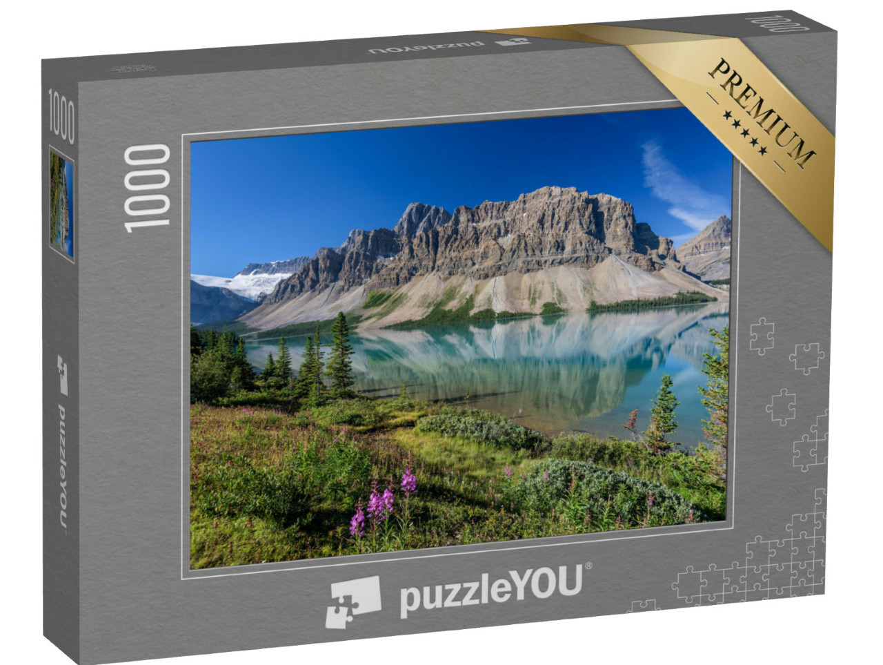 Puzzle 1000 Teile „Glasklarer Bow-See im Banff-Nationalpark, Alberta, Kanada“