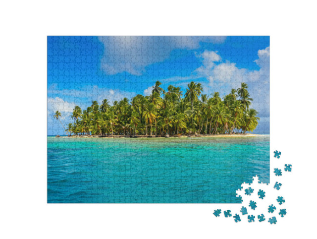 Puzzle 1000 Teile „Paradiesische Tropeninsel, Kuna Yala, Panama“