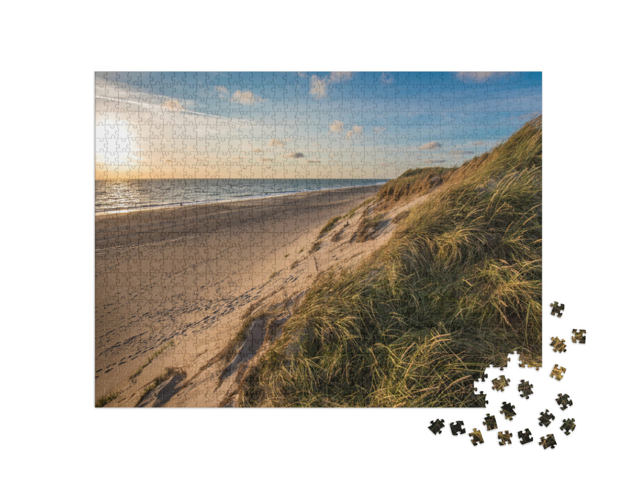 Puzzle 1000 Teile „Nordseestrand, Küste Jütlands, Dänemark“